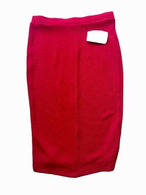 Lush Women’s Red Knit Ribbed Mini Skirt Size S NWT Stretchy Pull-On Waist